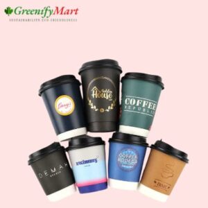 hot coffee paper cup with PS lid